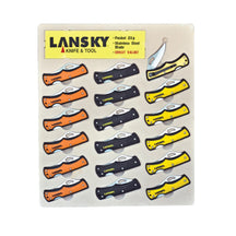 Lansky Sharpeners Small Lockback, Wood Handle, Plain Edge Pocket Knife, Dis