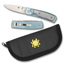 Spyderco Centofante Memory Titanium PlainEdge w/ Zipper Pouch