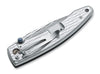 Mcusta Small Nami Single Blade Frame Lock Folding Knife. 2.875" Damascus Blade