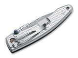 Mcusta Small Nami Single Blade Frame Lock Folding Knife. 2.875" Damascus Blade
